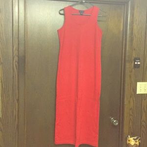 Red cotton tank dress by Limited.